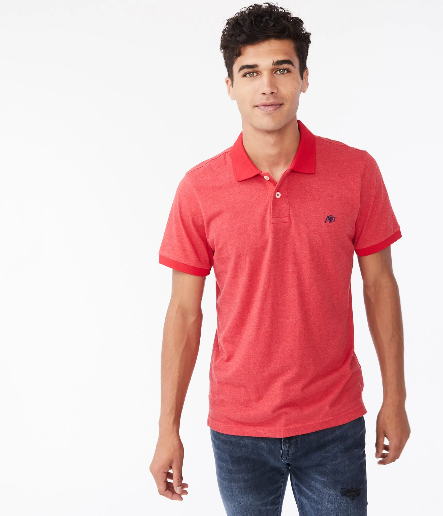 Aeropostale A87 Logo Jersey Polo