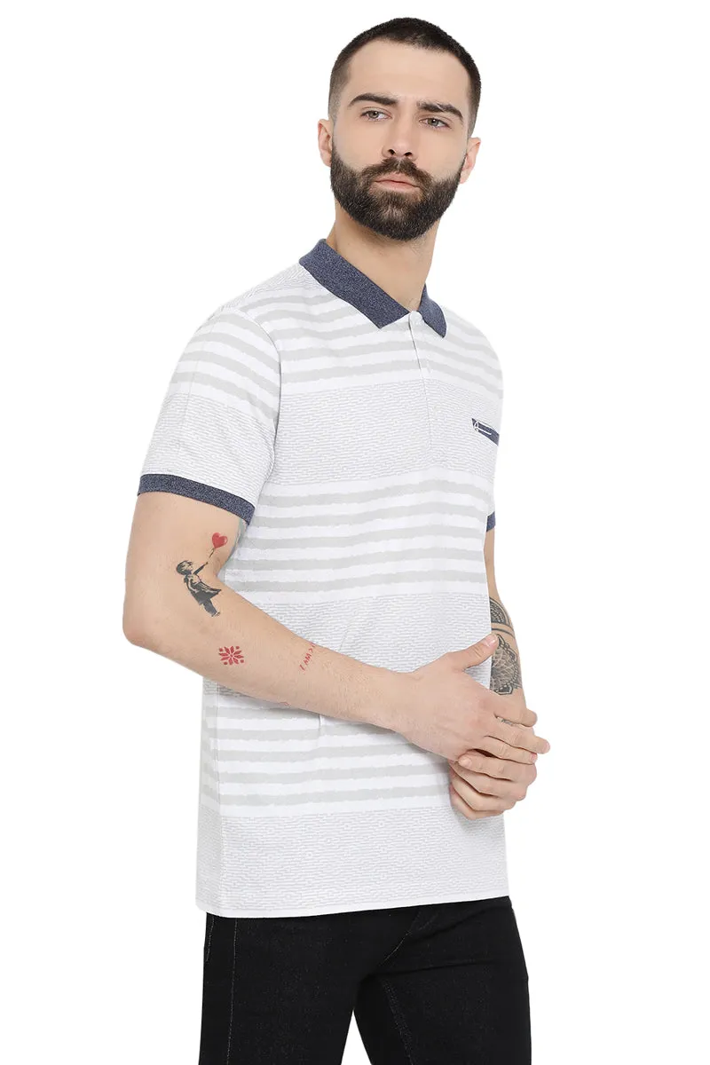 Axmann casual Striped Polo T-Shirt