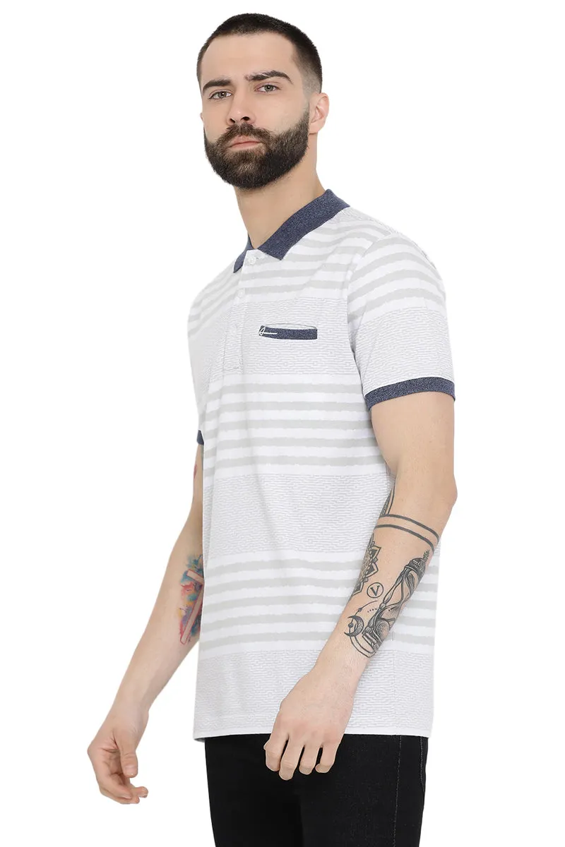 Axmann casual Striped Polo T-Shirt