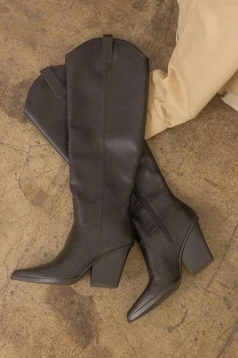 Barcelona Knee High Western Boots