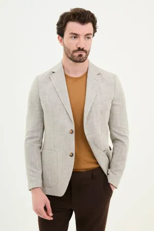 Bojoni Torretta Slim Fit Grey Blazer