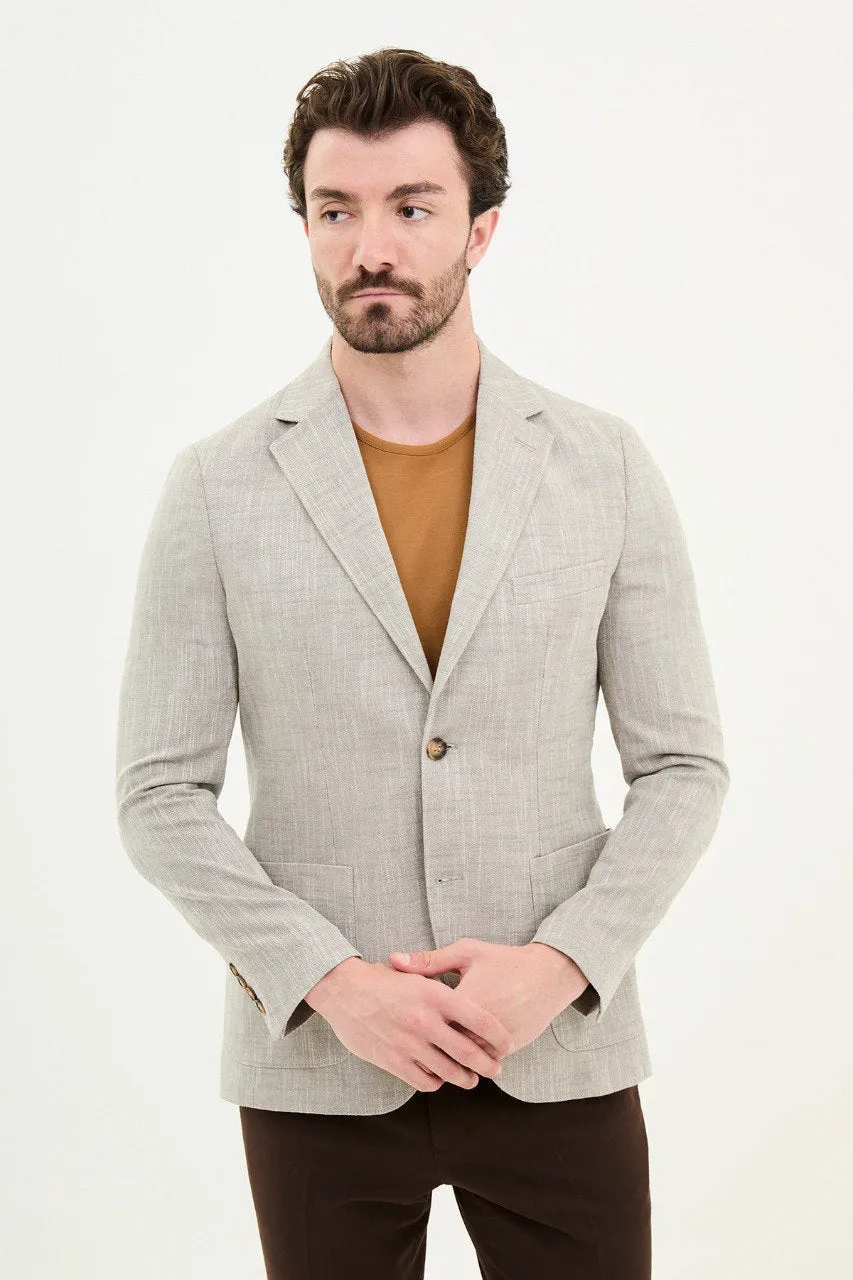 Bojoni Torretta Slim Fit Grey Blazer