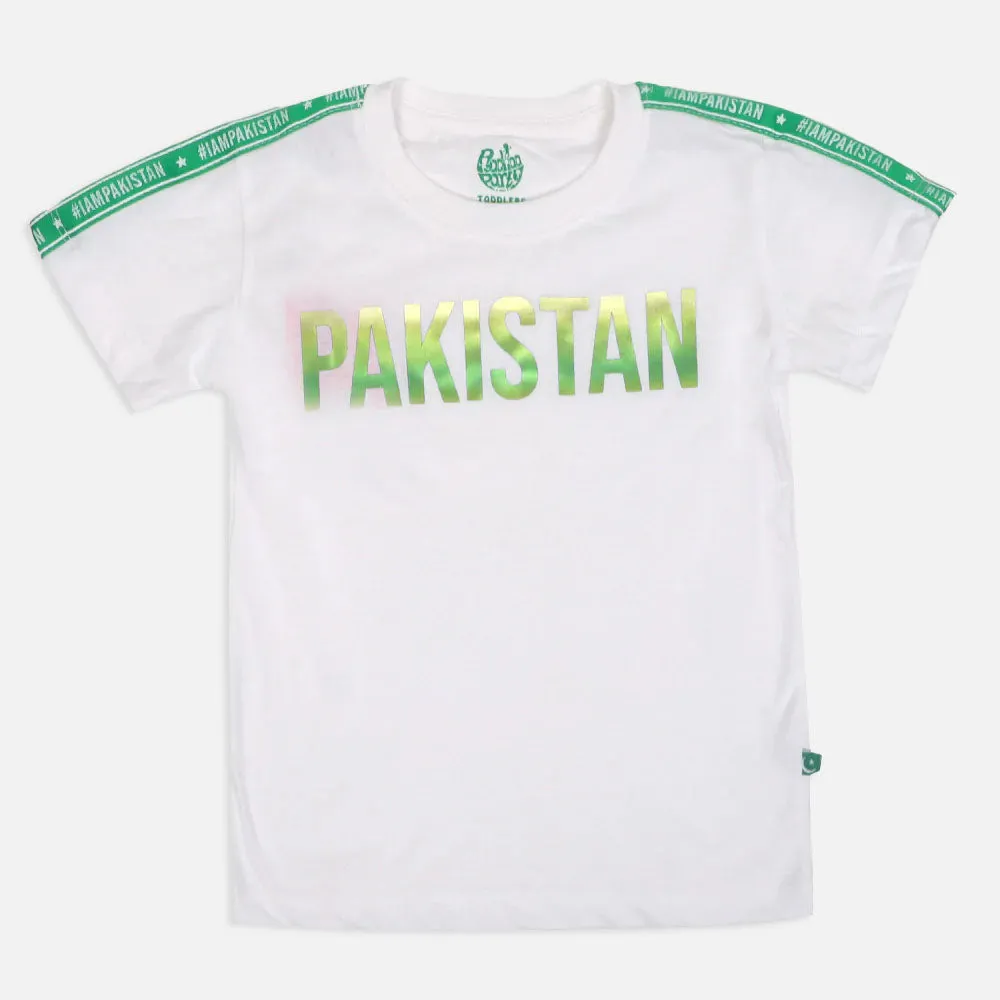 Boys T-Shirt Pakistan - B.White