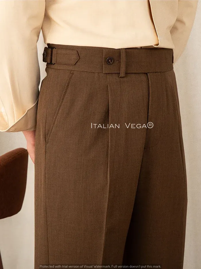 Brown Oxford Gurkha Trouser by Italian Vega®