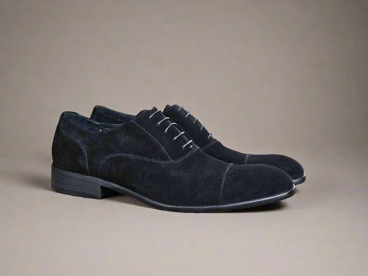 Cap Toe Suede Lace-up Shoe