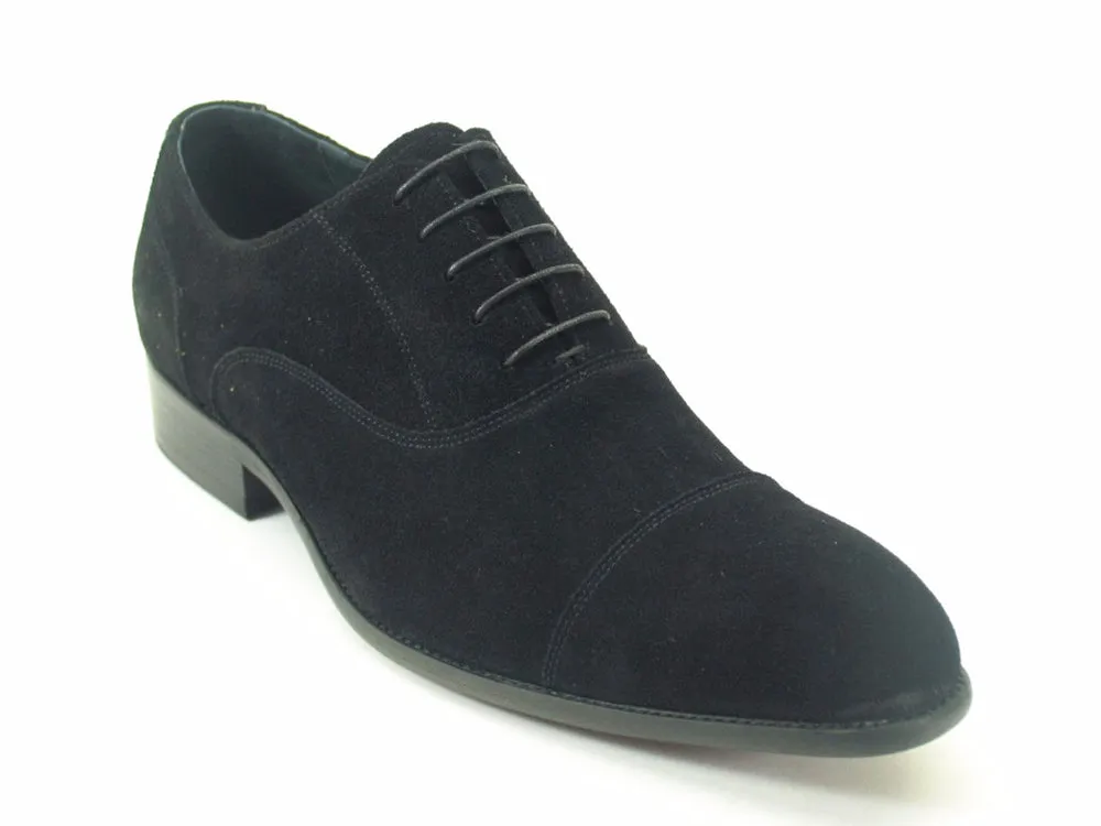 Cap Toe Suede Lace-up Shoe