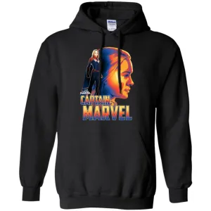 Captain Marvel Bold Sunset Portrait Pullover Hoodie Sweatshirt