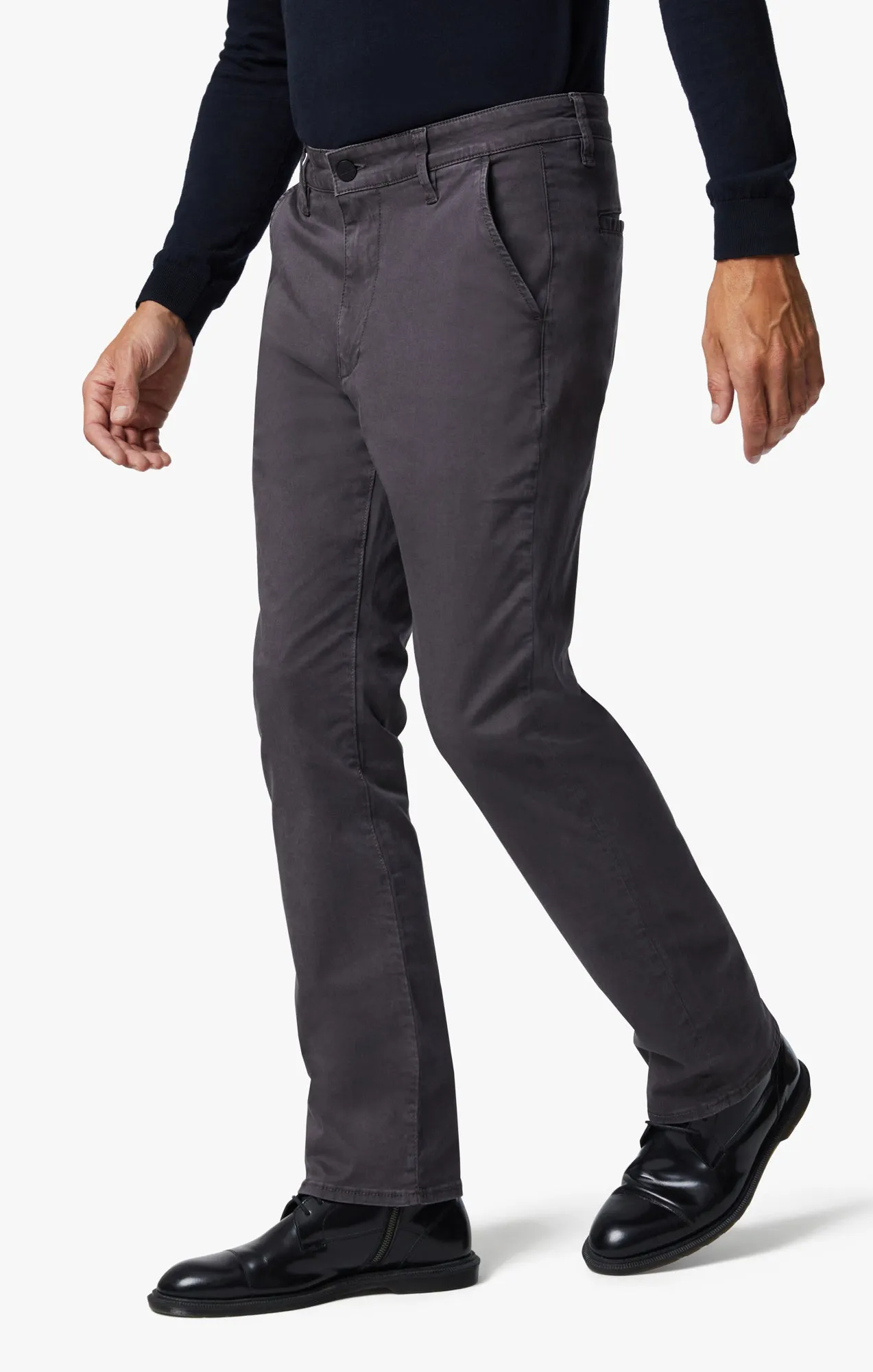 Charisma Relaxed Straight Chino In Anthracite Twill