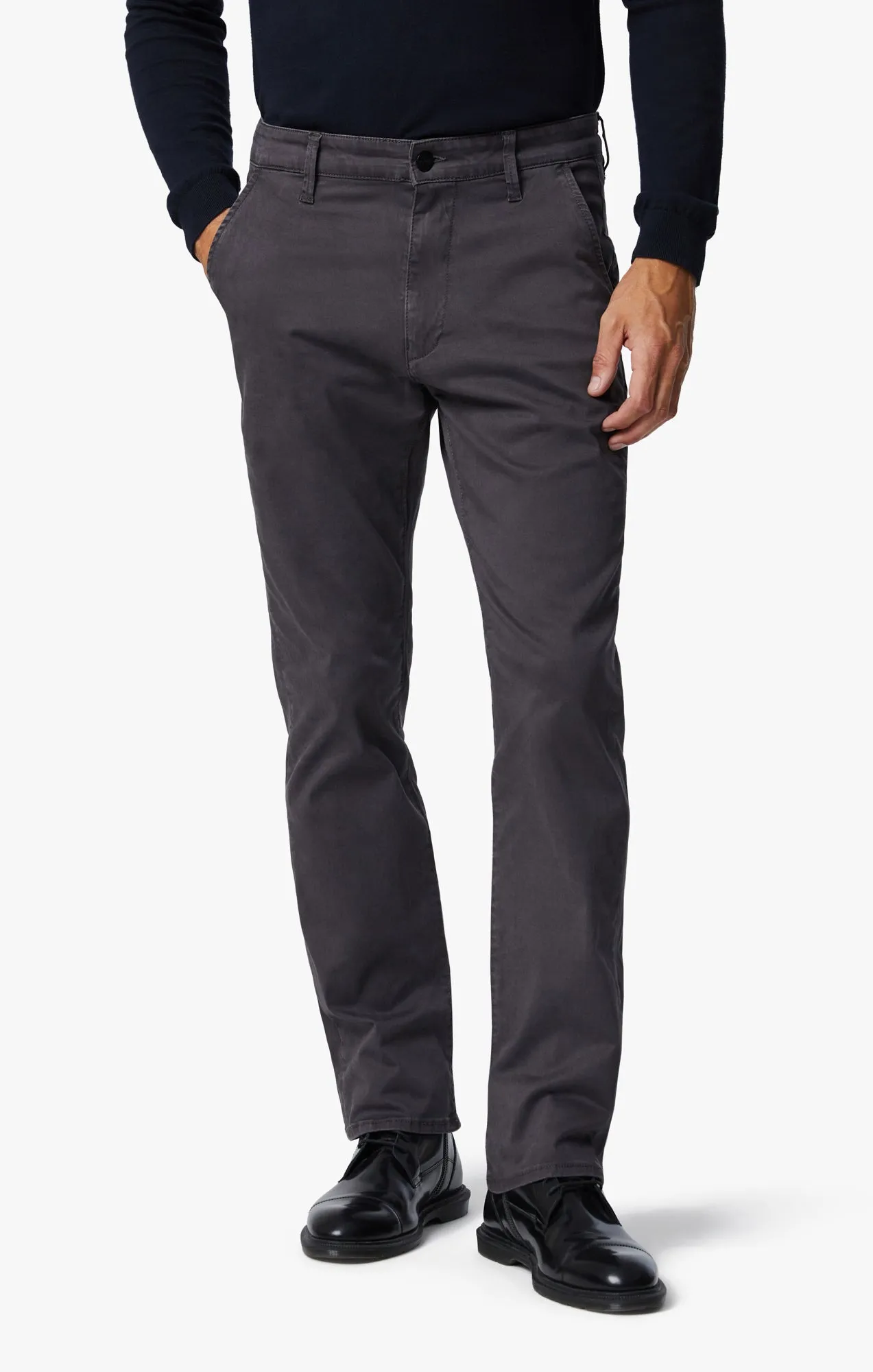 Charisma Relaxed Straight Chino In Anthracite Twill