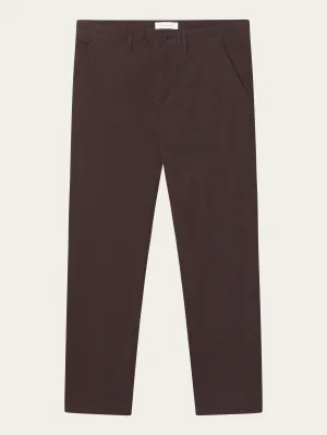 CHUCK regular flannel chino pants - Chocolate Plum