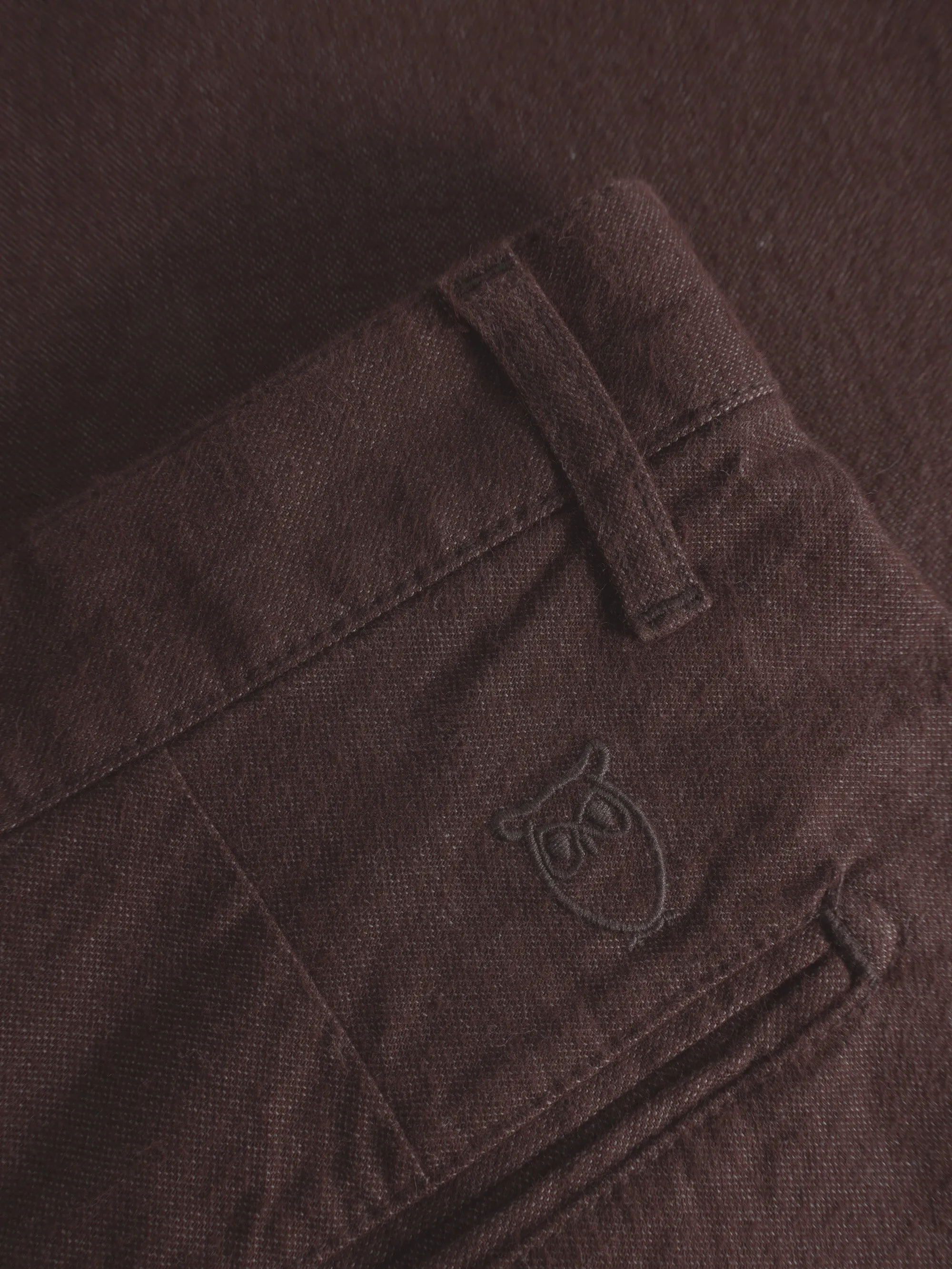 CHUCK regular flannel chino pants - Chocolate Plum