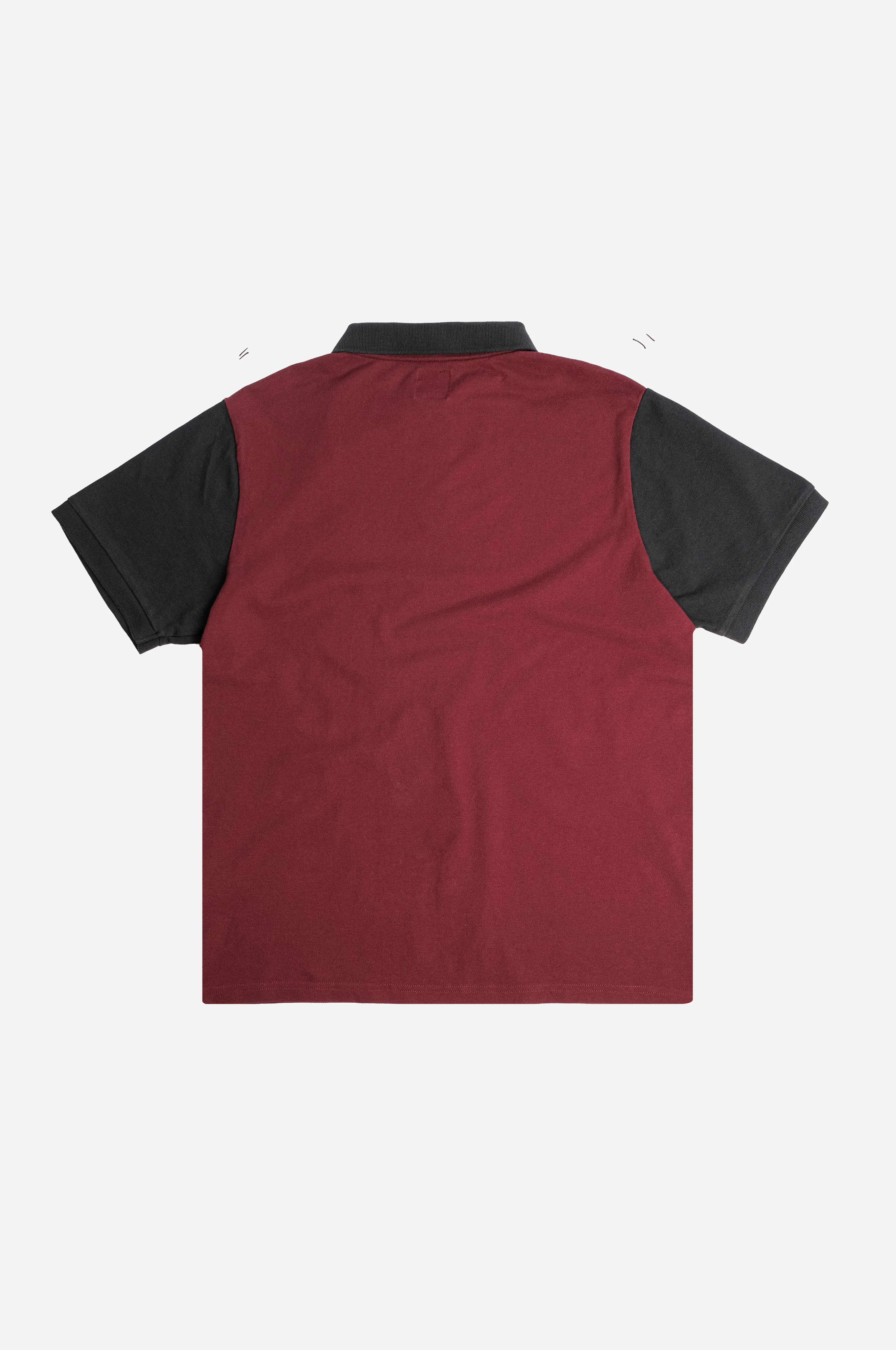 Color Block Polo Shirt Burgundy