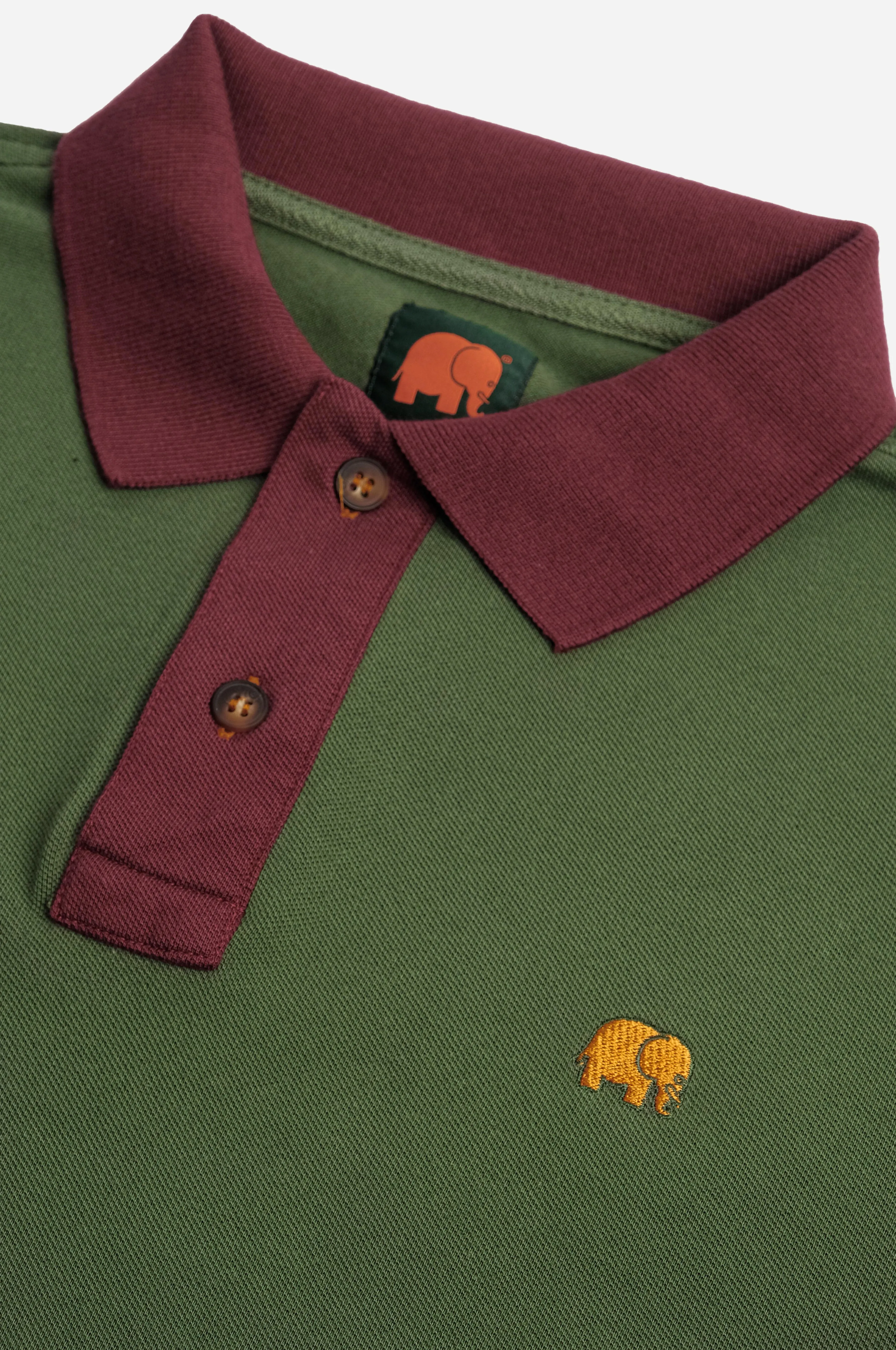 Color Block Polo Shirt Greener Pastures