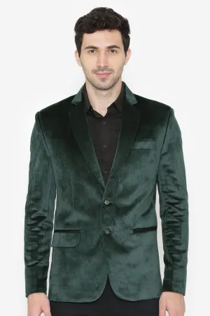 Cotton Velvet Green Blazers