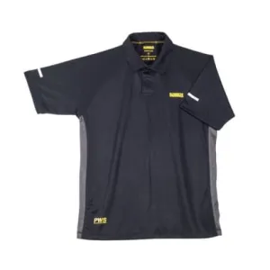 Dewalt Workwear Black/Grey Quick-Dry Polo Shirt-Rutland