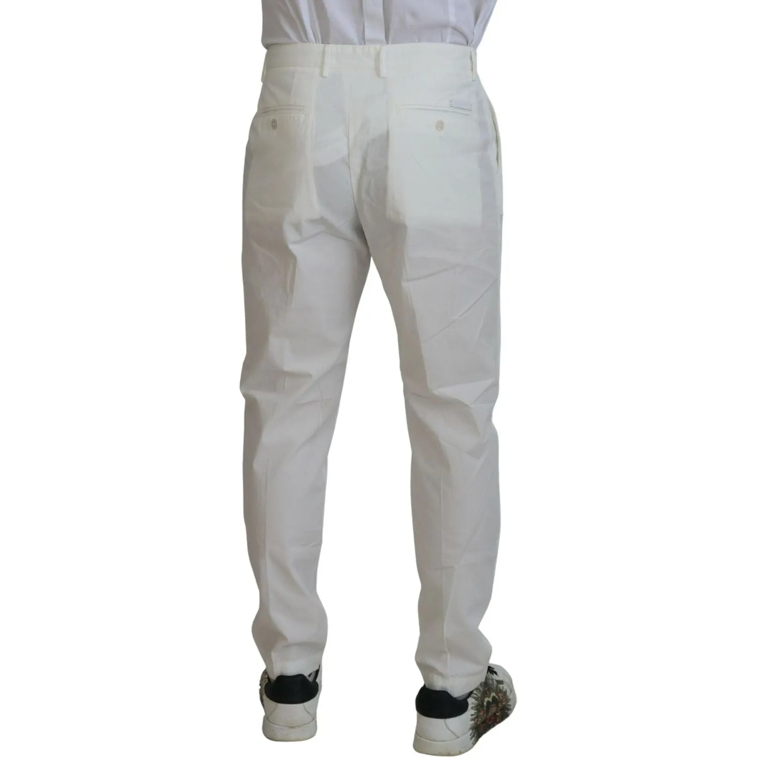 Dolce & Gabbana Elegant White Cotton Chino Pants