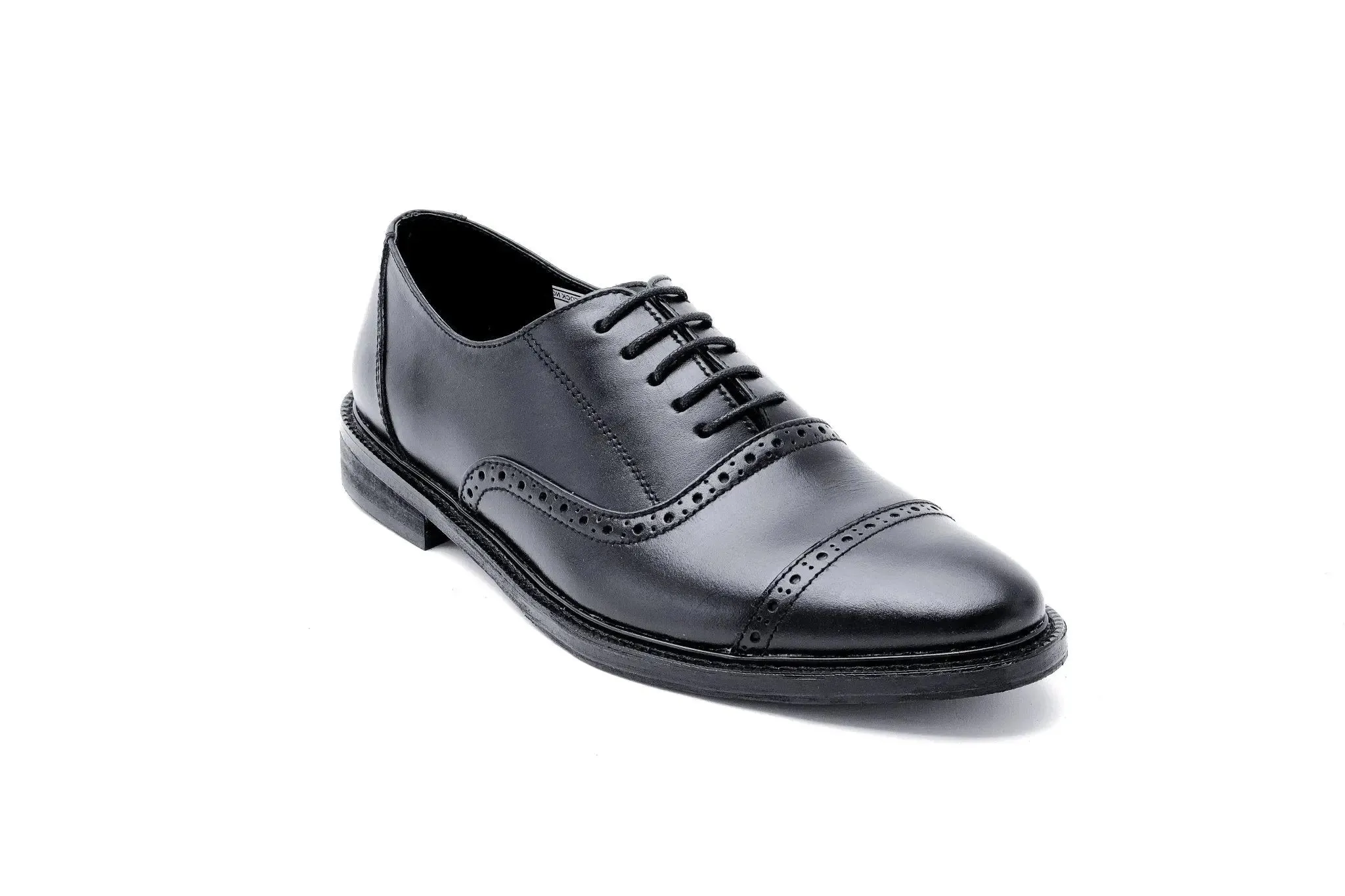 FELIX Cap Toe Holes Oxford - Black