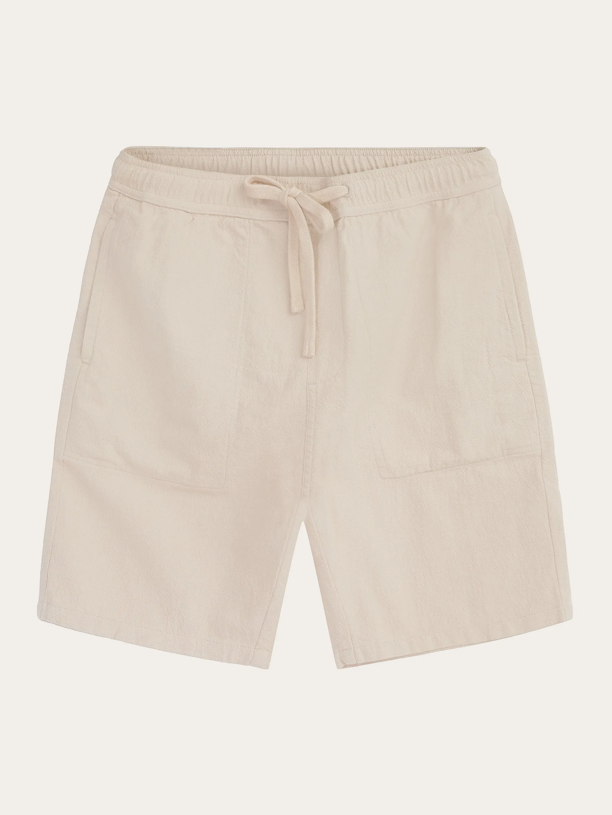 FIG loose crushed cotton shorts - GOTS/Vegan - Light feather gray