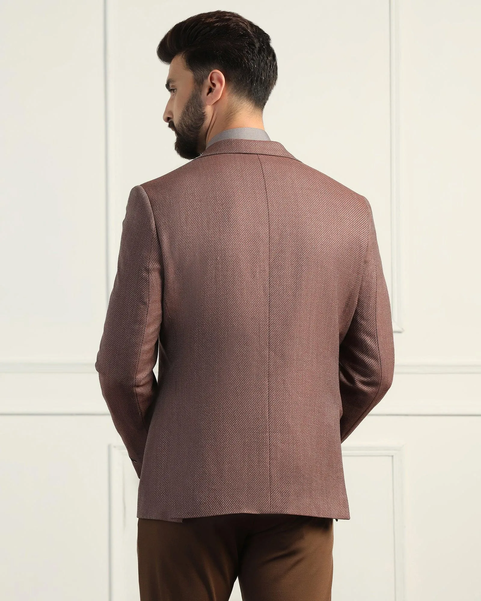 Formal Rust Textured Blazer - Corolla