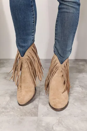 Fringy Cowgirl Western Ankle Boots