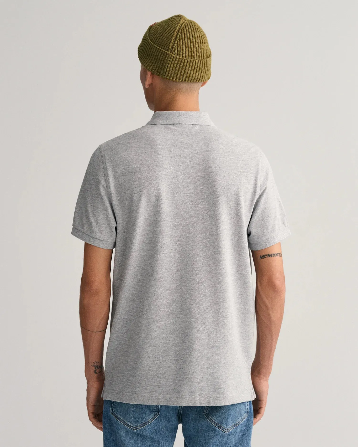 GANT - Shield Pique Polo - Grey Melange