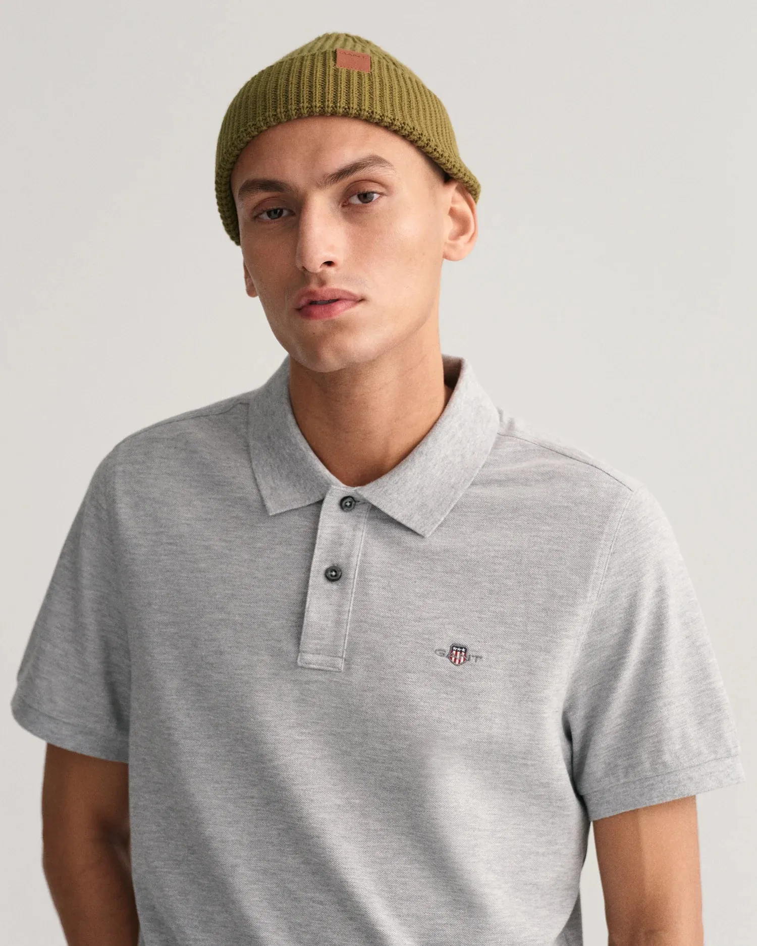 GANT - Shield Pique Polo - Grey Melange