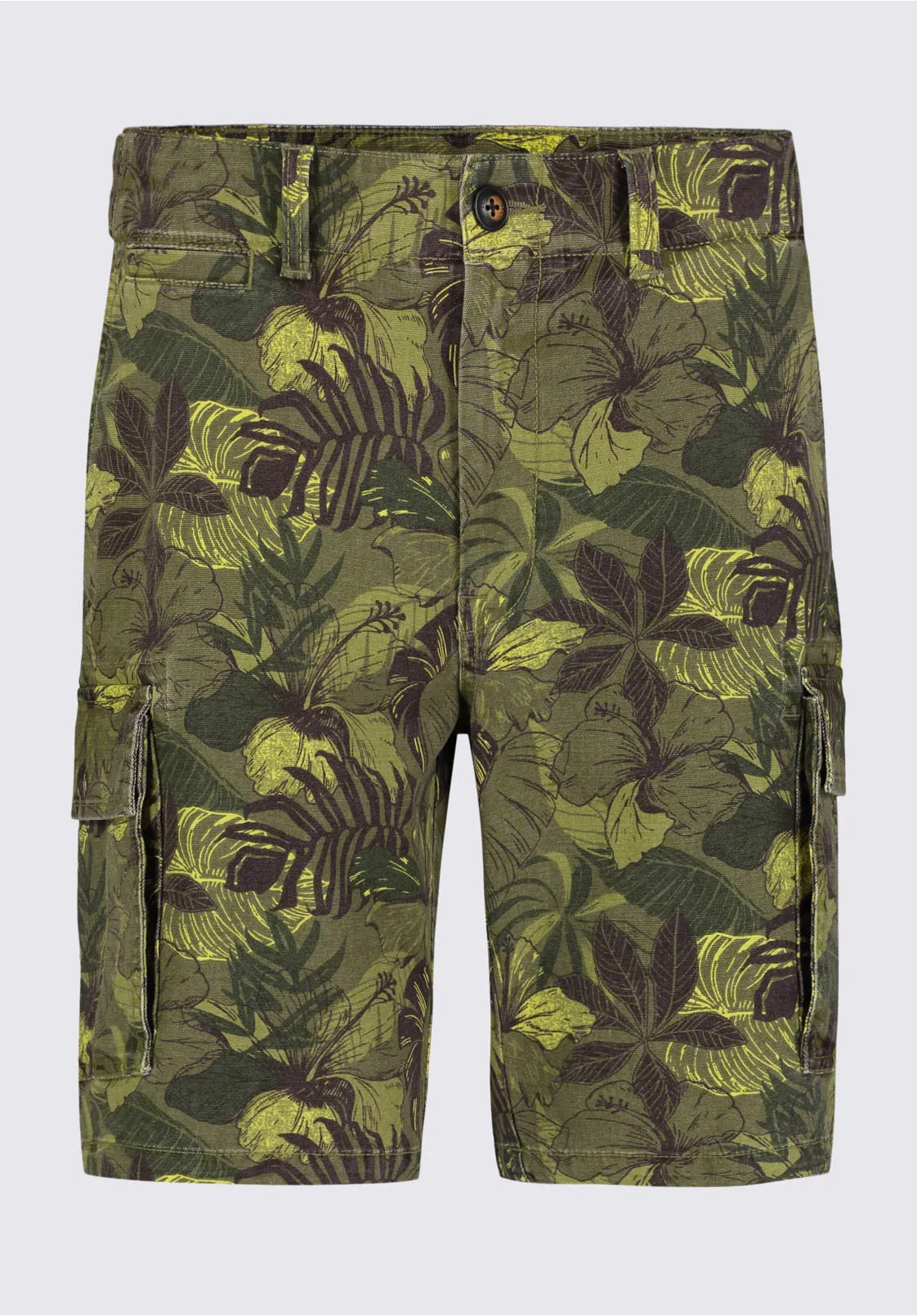 Hackman Men's Cargo Shorts in Sphagnum Green Print - BM24265