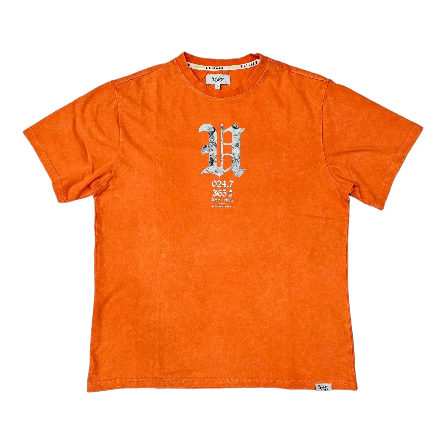 HIGHLY UNDRTD Washed Vintage Graphic T-Shirt - Orange