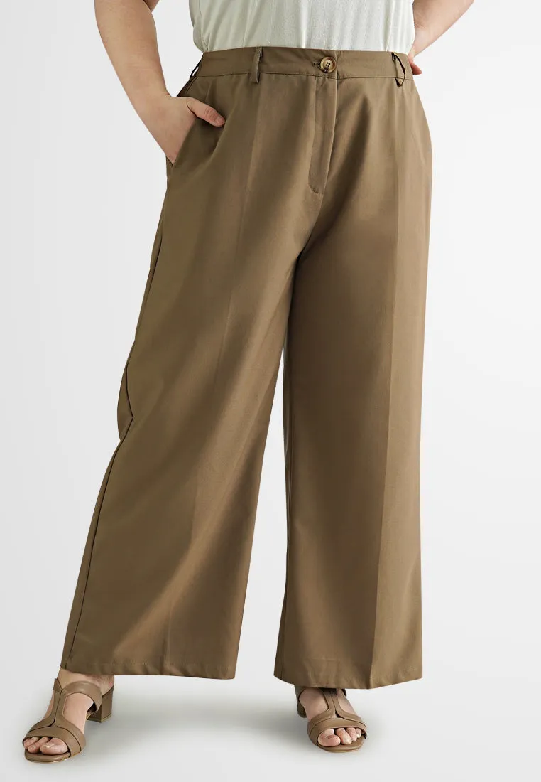 Irma Tailored Straight Wide Leg Pants