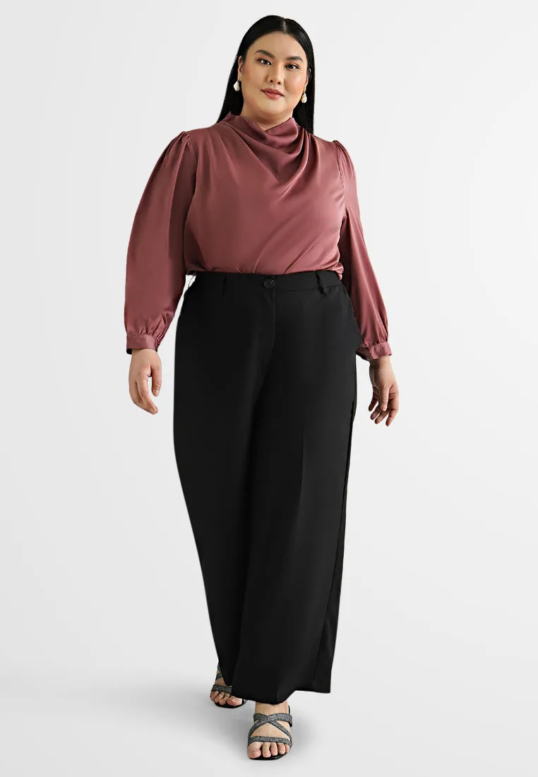 Irma Tailored Straight Wide Leg Pants