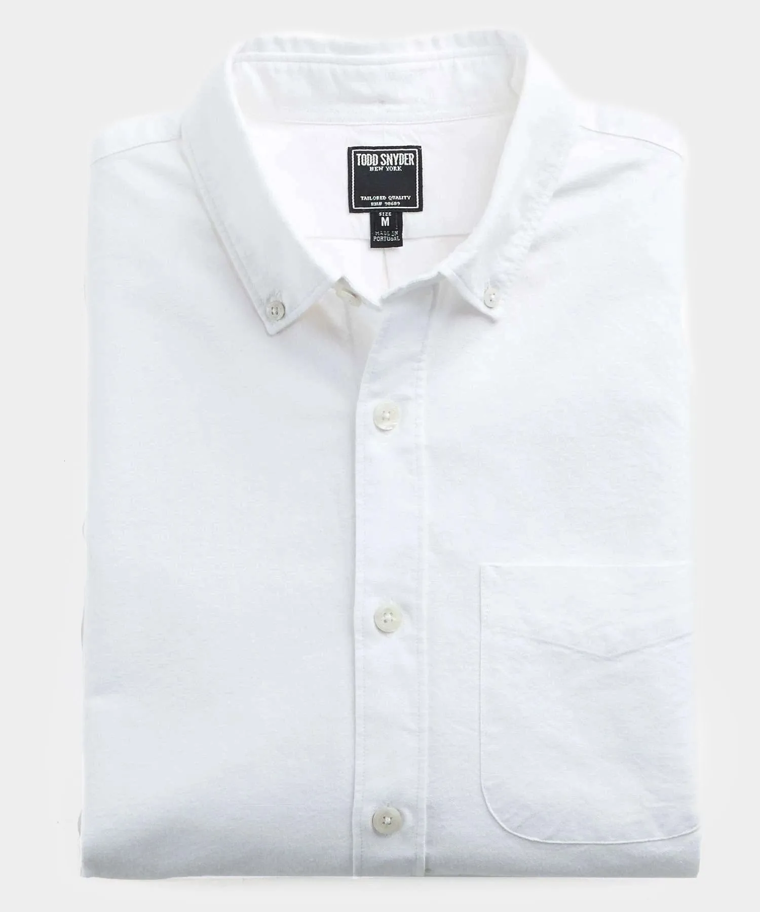 Japanese Selvedge Oxford Button Down Shirt in White