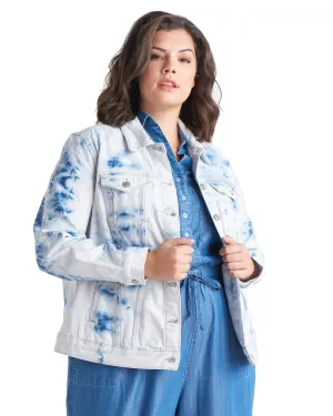 Jazlyn Distressed Denim Jacket | Light Wash