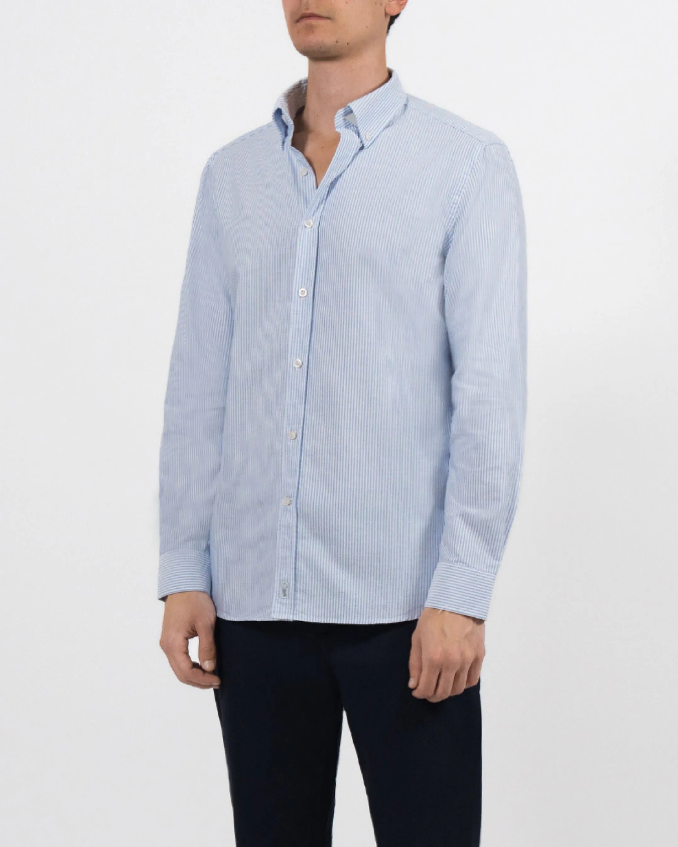 'Le Stripe' Blue Oxford Shirt