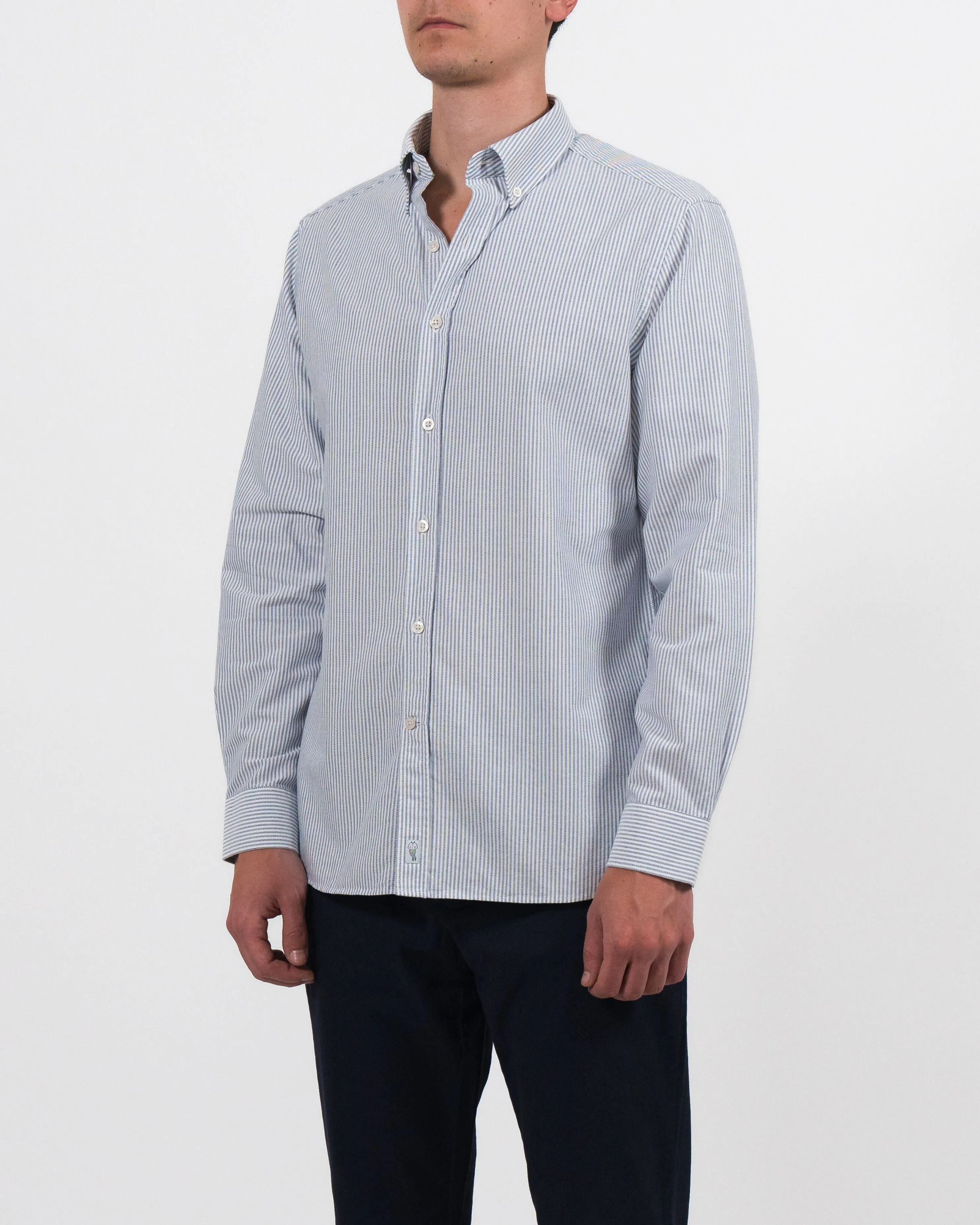 'Le Stripe' Navy Oxford Shirt