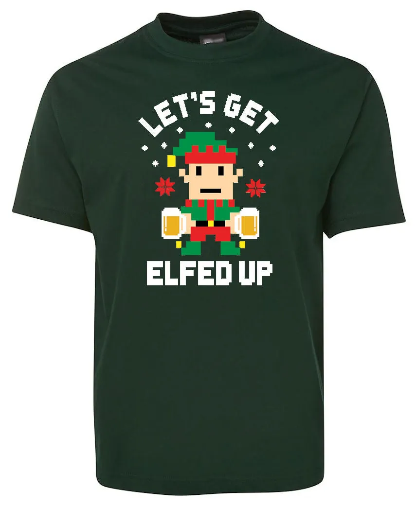 Let's Get Elfed Up Christmas Beer T-Shirt (Colour Choices)