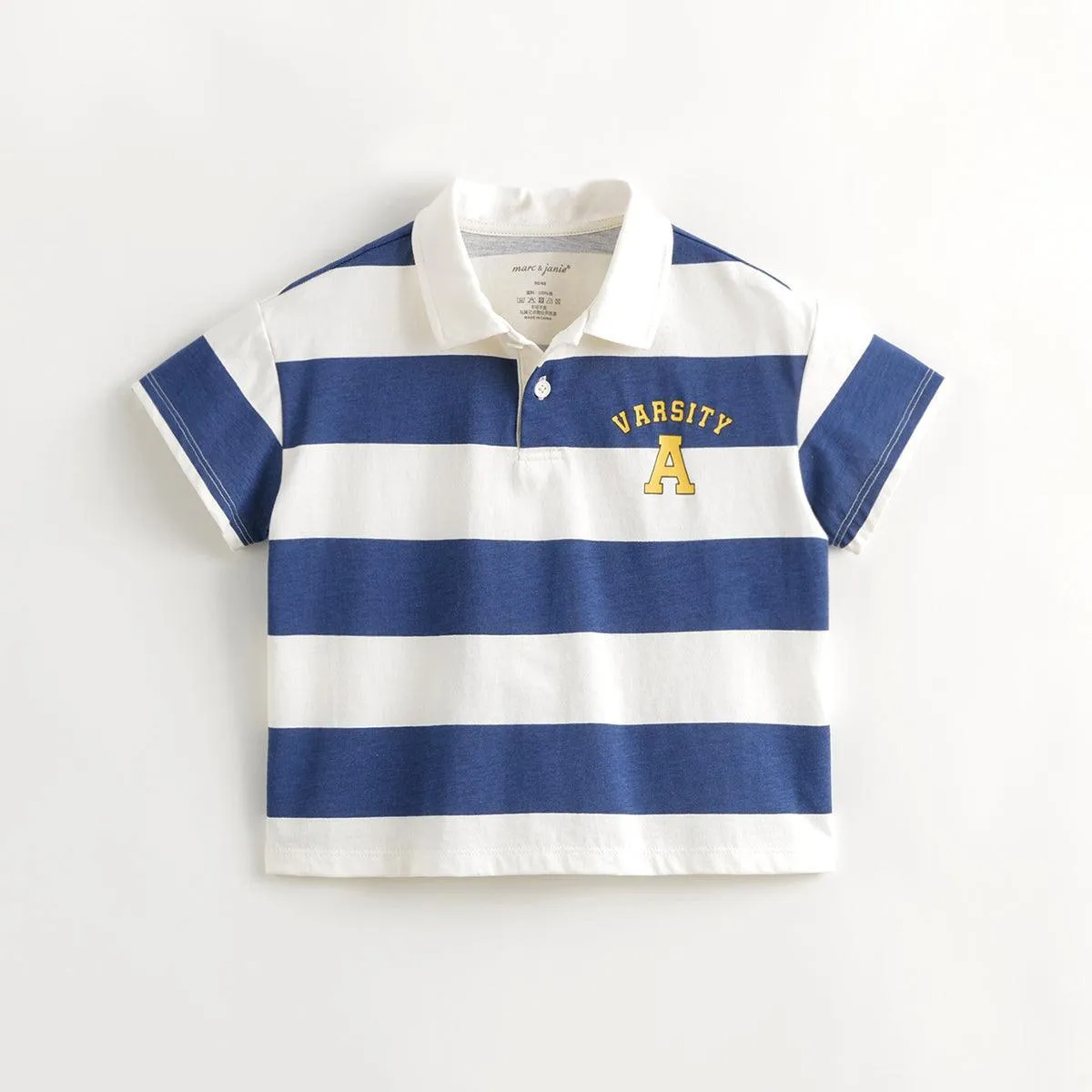 MARC & JANIE Boys Striped Polo Shirt 240399