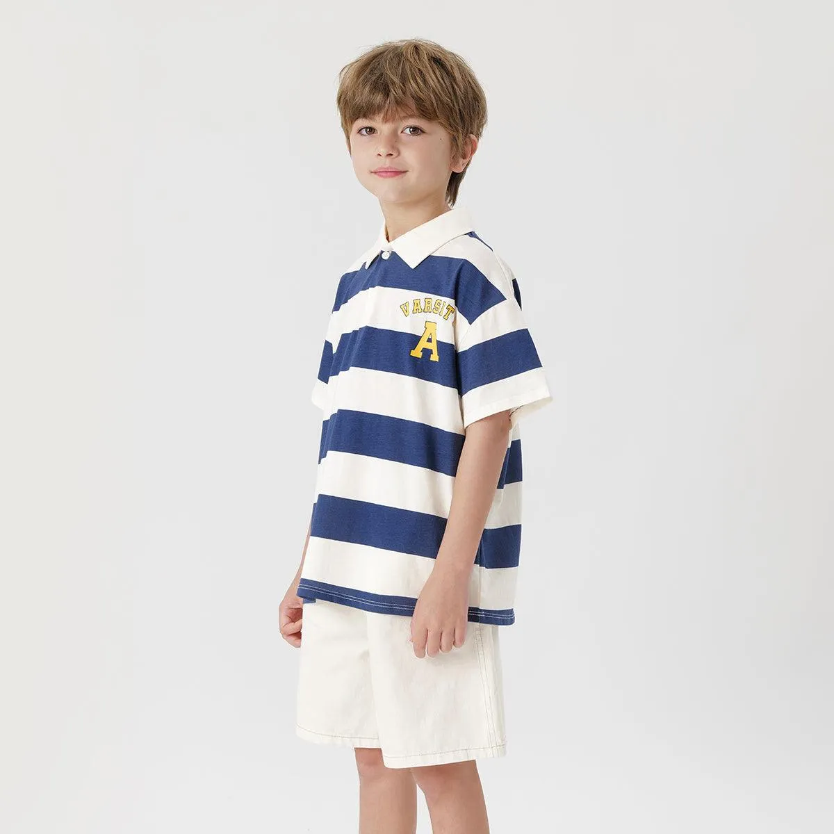 MARC & JANIE Boys Striped Polo Shirt 240399