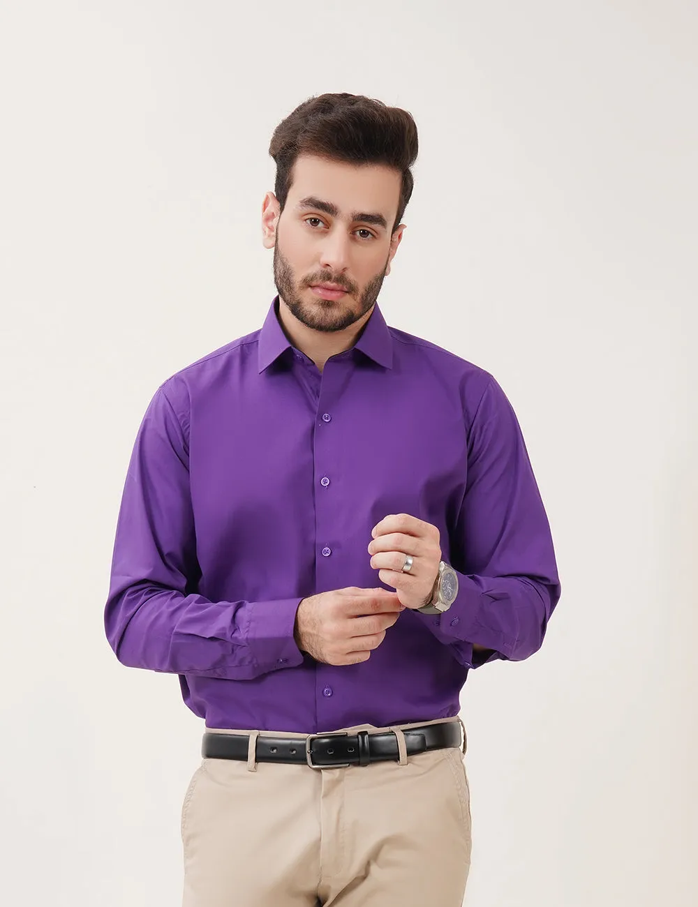 Men's Plain Purple Dress Shirts for All Occasions