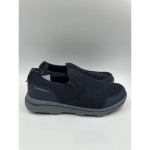 Men's Size 11, Navy Slip-on Knit top Laceless Sneakers for Indoor/Errand Running