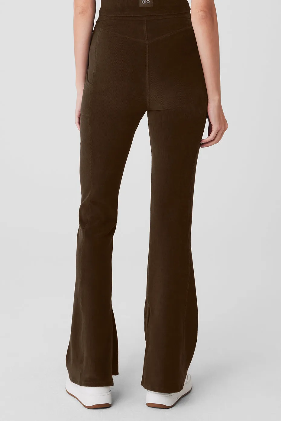 Micro Corduroy High-Waist Winter Break Flare Pant - Espresso