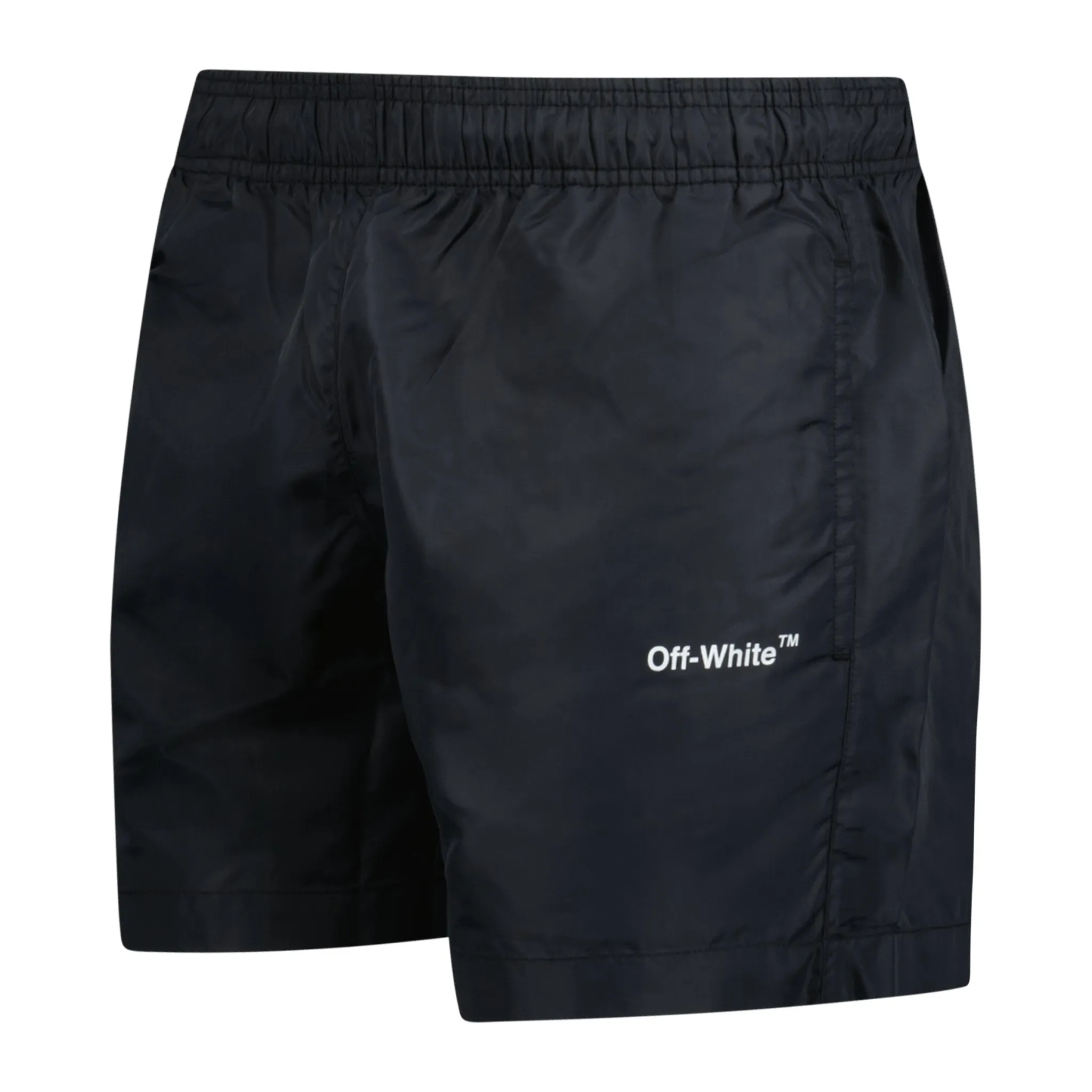 OFF-WHITE  ARROW DESIGN SWIM SHORTS BLACK