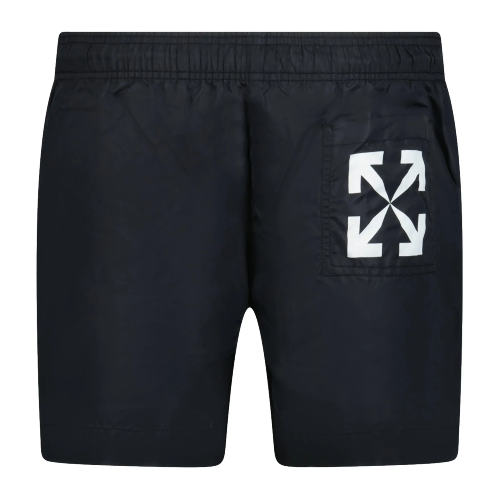 OFF-WHITE  ARROW DESIGN SWIM SHORTS BLACK