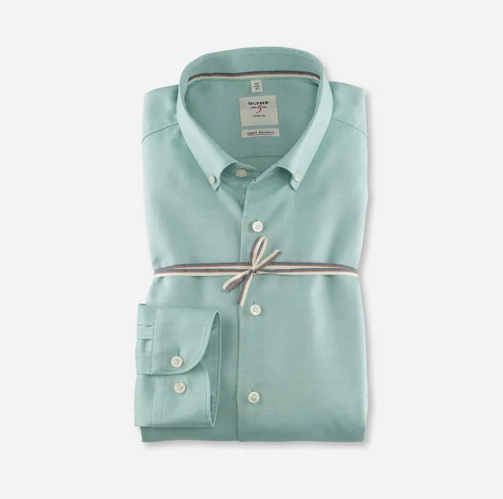 Olymp 3530 Smart Business Plain Button Down - Green