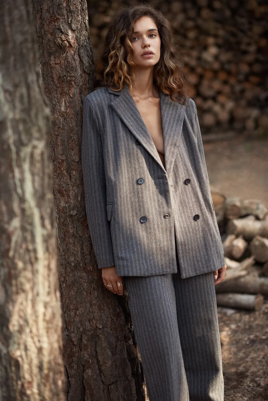 Oversize Striped Blazer