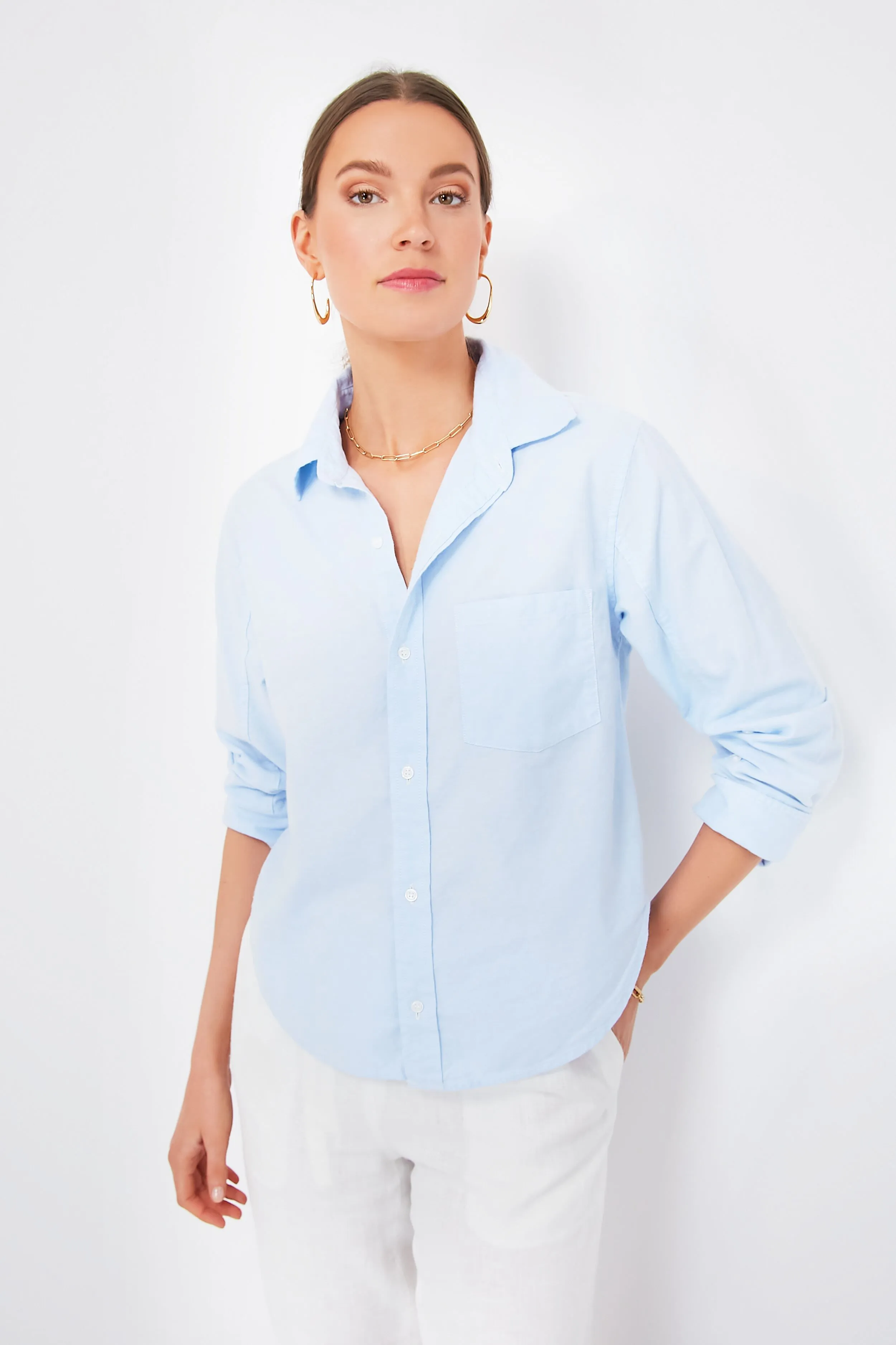 Oxford Blue Kayla Shrunken Shirt