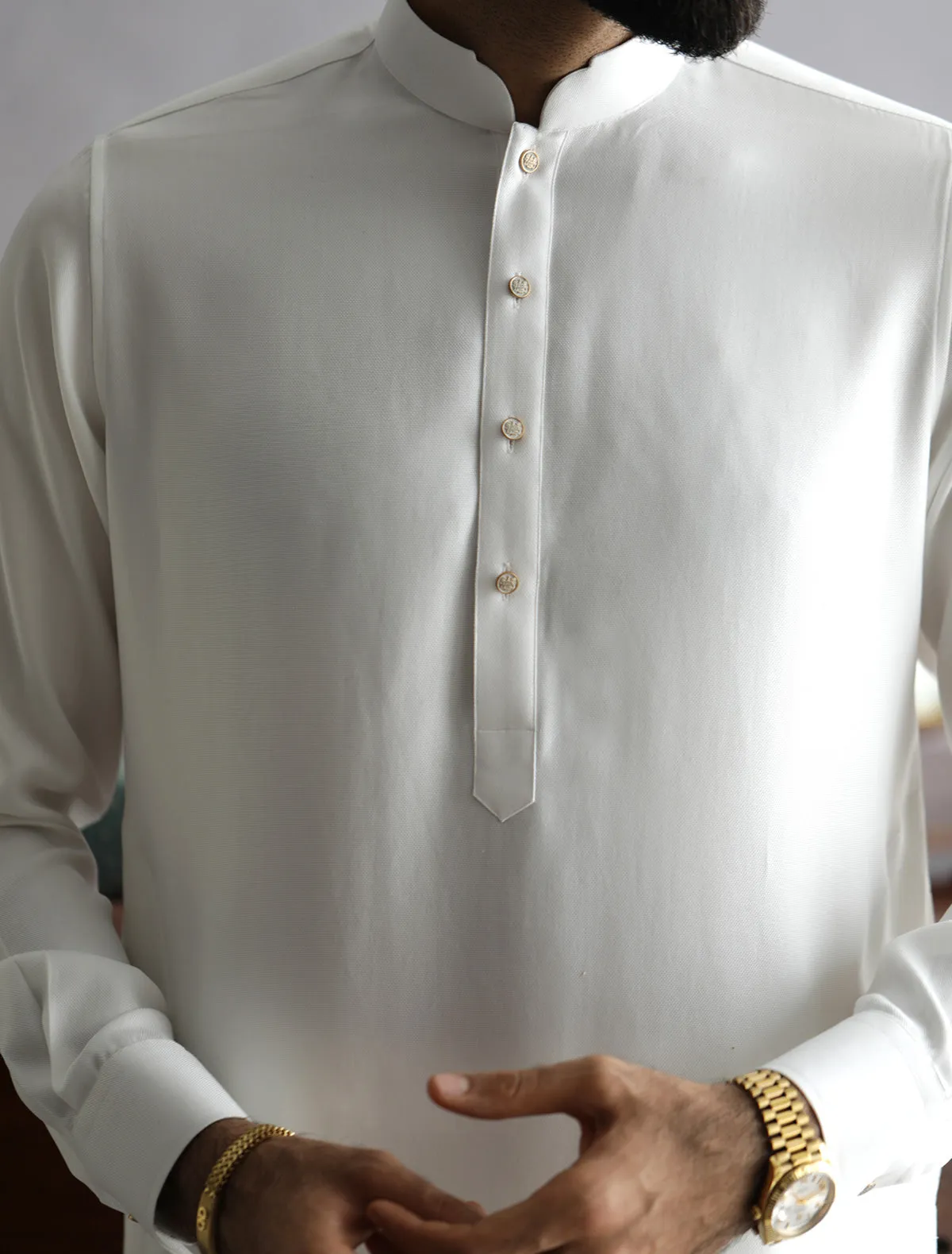 PEARL WHITE EGYPTIAN COTTON KAMEEZ SHALWAR