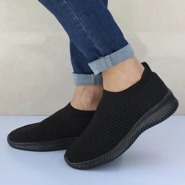 Plus Size Shoes Women Casual Knitting Sock Sneakers