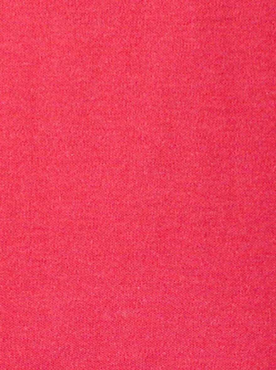 Raspberry Pink Solid Slim Fit Polo T-shirt | Greenfibre