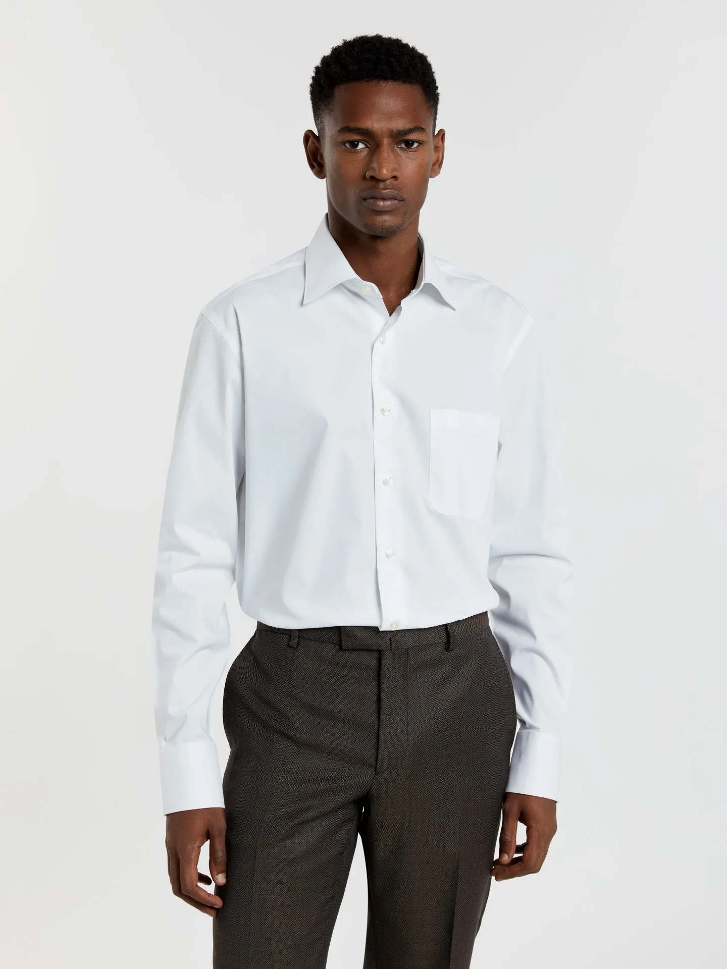 Regular fit k-easy plain poplin comfort shirt