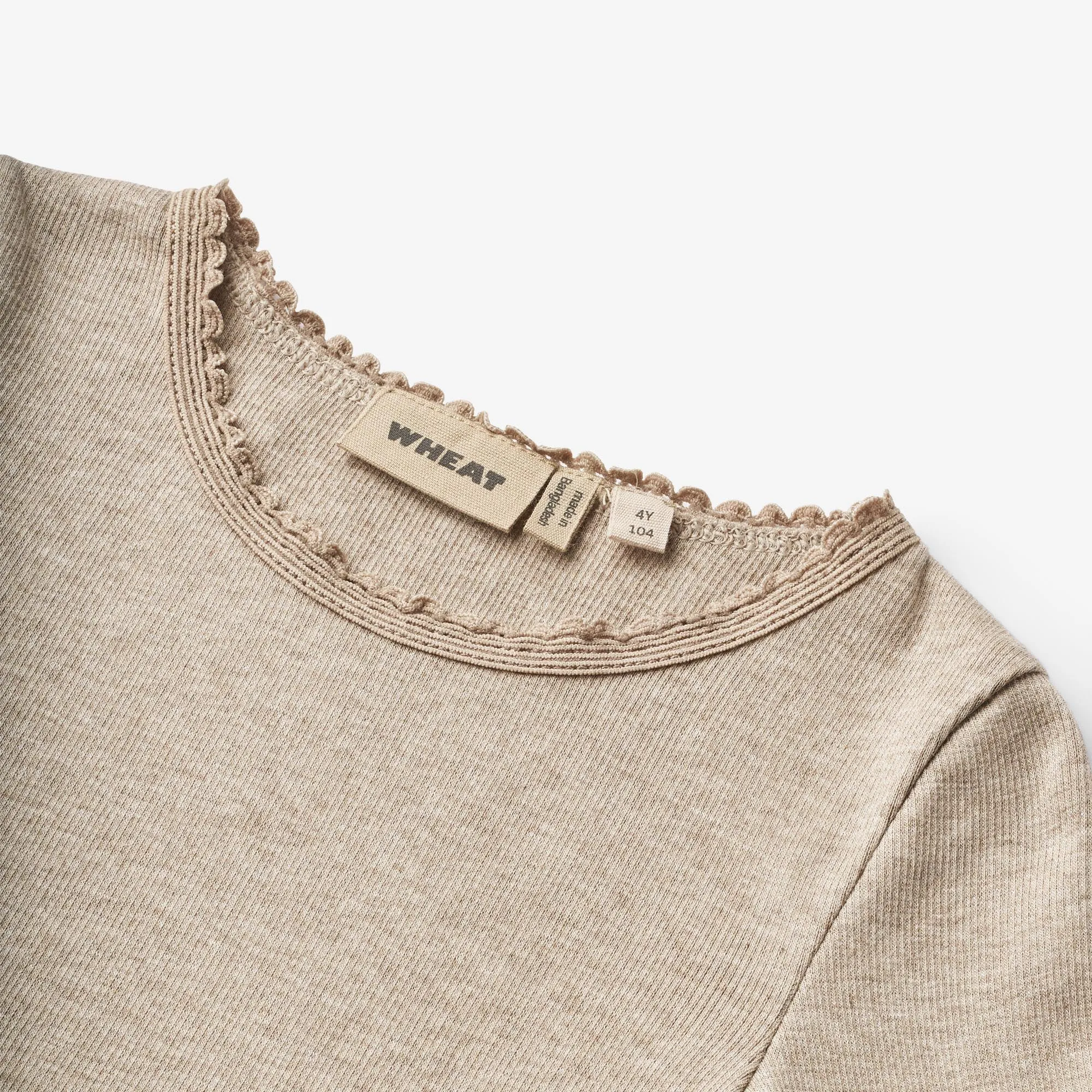 Rib T-Shirt L/S Reese - gravel melange